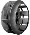 Industrial process high temperature blower wheel and replacement impeller